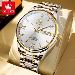 Imagem do OLEVS-Relógio de Quartzo Luminoso Impermeável para Homem e Mulher, Relógios de Amante, Calendário Casal, Moda Original, Marca Top