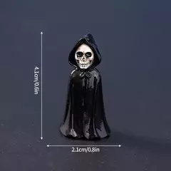 2026 figuras em miniatura de halloween crânio ornamento de mesa acessórios interiores do carro dia dos mortos decoração de escritório em casa presente - Wolf Magazine