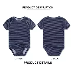 Kiddiezoom-Bodysuits de manga curta recém-nascidos, 100% algodão, infantil Onesies, moda, menino, menina, bebê, 5 pcs por lote na internet