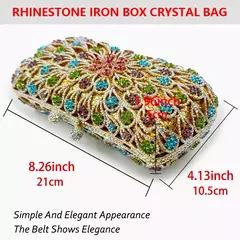 Bolsa De Diamante Para Mulheres, Saco De Noite, Saco De Jantar, Oco De Cristal, Mão De Strass, Festa De Casamento De Luxo, Presente De Natal, Mais Recente na internet