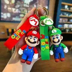 6 estilo chaveiro mario bros luigi super mario sapo yoshi bowser figura de ação modelo pvc saco dos desenhos animados boneca pingente brinquedos presente na internet