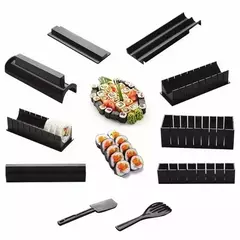 Kit japonês de sushi, Bola de arroz, Molde do rolo do bolo, DIY Home Sushi Making Tool, Ferramenta multifuncional de cozinha de plástico