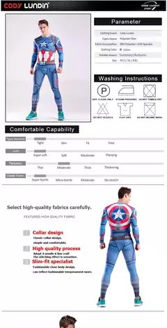 Imagem do Rashguard super t-camisa masculina de manga longa compressão apertado fitness gym esportes impressão digital correndo agasalho herói jerseys