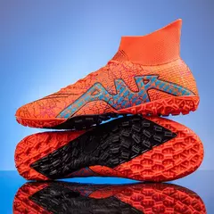 Sapatos de futebol unissex com grampos para meninos, tamanho grande, botas de futebol ultraleves, tênis antiderrapantes, AG e TF, botas de tornozelo, 2021 - Wolf Magazine