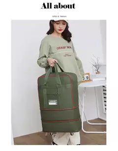 Mala Oxford Dobrável Expansível Unisex, Bagagem Portátil com Rodas, Mala de Rolamento, Transportador Aéreo, Bolsa de Viagem, Novo - comprar online