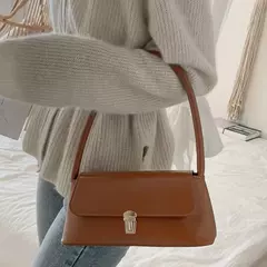 Bolsas Crossbody monocromáticas para mulheres, bolsa de ombro, bolsas axilas, bolsa feminina, marca de luxo, design de moda, 2023 - loja online
