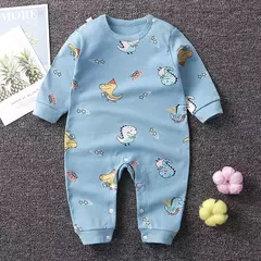 Bebê recém-nascido macacão meninas meninos bonito dos desenhos animados animal listra roupas para crianças 0-24 meses outono macacão roupas trajes na internet