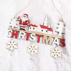 Papai Noel enfeites de madeira pendurados, decorações de Natal para porta de casa, pingentes de árvores, feliz natal, ano novo, 2022, gnome - Wolf Magazine