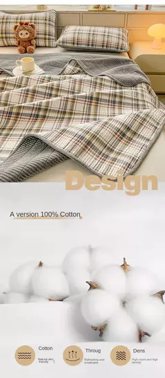 Novo 2 pessoas capa de cama meninas grade colcha capas de cama de casal venda quente algodão lavado 2025 verão colchas e cobertores cobertor - Wolf Magazine