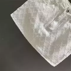 Mini vestido jeans de cintura alta feminino, estilo tweed, verão, novo visual, garota picante, anti-exposição, saia linha A, branco, 2024 - comprar online