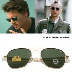Clássica Aviação Óculos de sol para homens, AO Óculos de sol, Exército Americano Militar, Lente de vidro óptico, Moda masculina - comprar online