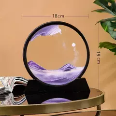 3D ampulheta areia movediça arte imagem, vidro redondo, mar profundo, sandscape artesanato, fluindo pintura, escritório, decoração de casa presente, novo - loja online