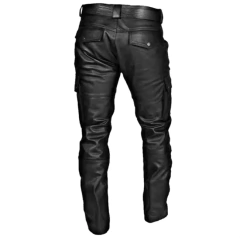 Novos Homens Calças De Couro Preto/Vermelho/Marrom Moda Masculina Dança Festa Calças Casuais Tamanho Grande 5XL - Wolf Magazine