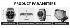 Sapphero ouro rosa para homens relógios octagonais 30m relógios à prova dwaterproof água relógio de quartzo masculino negócios moda relógios para homem watche na internet