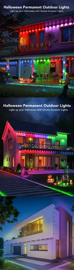 RGB Smart Eaves LED Light, Luzes permanentes ao ar livre, DIY, Sincronização de música à prova d'água, Timer Strings, Holiday Party Decor, Bluetooth - Wolf Magazine