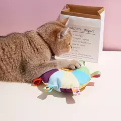 Engraçado arco-íris de pelúcia disco voador brinquedos para cães ao ar livre jogos de treinamento interativo mastigar brinquedo animais de estimação discos voadores brinquedos acessórios para cães