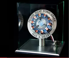 Avenger homem de ferro mk1 arco reator tony stark coração da marca figura luz led modelo super-herói 1:1 cosplay brinquedos lâmpada peito crianças presente na internet