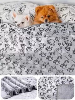 Imagem do Toalha de banho para cachorros e gatos, cobertor macio e fofo para animais de estimação de alta qualidade, tapete para animais de estimação com padrão fofo de desenho animado, cobertor quente e confortável