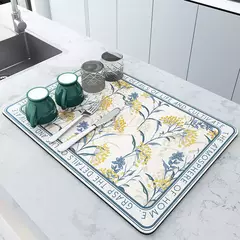 Esteira de secagem antiderrapante para cozinha, Super Absorvente, Esteira de secagem grande para café, Secagem rápida, Almofada de drenagem do banheiro na internet