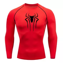 Imagem do Camiseta masculina de segunda pele correndo, esportes de proteção solar Fitness Rashgarda, mangas compridas MMA, camisa de compressão, roupas de treino