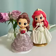 Bandai anime disney princesa elsa ariel alice neve branca q posket presentes de natal ou coleção genuína figura de ação modelo brinquedos - comprar online