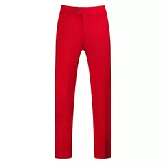 Calça masculina de alfaiataria cor pura, ocupação de negócio, slim fit, calças de escritório, fato formal masculino, casual