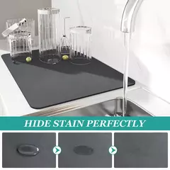 Imagem do Esteira de secagem antiderrapante para cozinha, Super Absorvente, Esteira de secagem grande para café, Secagem rápida, Almofada de drenagem do banheiro