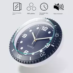 Relógio de parede de papel design moderno silencioso agulha de quartzo relógios de parede de luxo varredura silenciosa segunda casa criativo água fantasma relógio de parede - Wolf Magazine