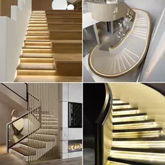 1-40 passos led tira de luz da escada sensor de movimento escadas led luz de tira com 2 sensor fácil instalação tira de luz da etapa da escada - loja online