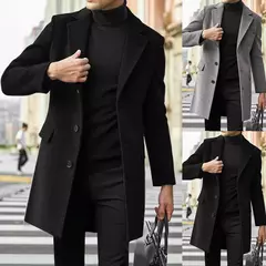 Jaqueta de couro acolchoada manga longa masculina, gola lapela, casaco espesso vintage, jaqueta de pele de carneiro, topcoat plus size, inverno na internet