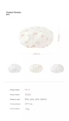 Boné de banho elástico para mulheres Chapéu de banho impermeável Tampão de banho grosso Cabeleireiro Suprimentos do banheiro - loja online