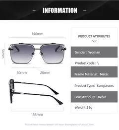 Óculos de sol piloto quadrado masculino e feminino Flight Seven Rock, estilo Mach 6, gradiente, design de luxo, moda, 2022 - loja online