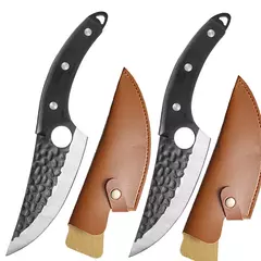 Handmade Forjado Viking Chef Faca com Tampa, Carne Cutelo, Faca De Pesca, Aço Inoxidável, Cozinha Butcher Desossa Faca, 5.5";;VERDADEIRO;;"brown black - Wolf Magazine