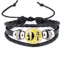 Imagem do Harri potter pulseiras de couro com contas brinquedos hogwarts slytherin grifinória distintivo pomo mortos da morte 93/4 pulseira presentes brinquedos