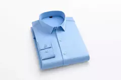 Camisa elástica de manga comprida masculina, camisa gola alta, sem engomar, vestido de negócios, traje profissional de trabalho - Wolf Magazine