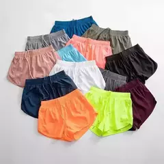 Imagem do LL-Yoga Fitness Calças Femininas, Cintura Alta, Hip Lifting, Respirável, Esportes, Corrida, Bola de Tênis, Verão, Novo, 2024