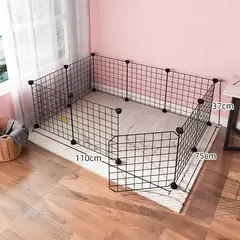Cerca para animais de estimação, gaiola para cães, interior, malha de ferro criptografada, gaiola para gatos, emenda gratuita, coelho, cobaia, cerca de chinchila - comprar online