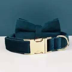 Coleira de cachorro ajustável de veludo, coleira e coleira de cachorro dourada, coleira de cachorro e conjunto de arnês para cães grandes e fortes - comprar online