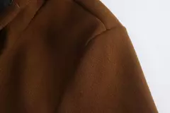 Casaco Casual de Lã dos homens europeus e americanos, outono e inverno, sobretudo de gola de pele trespassado dos homens jovens, S-5XL na internet