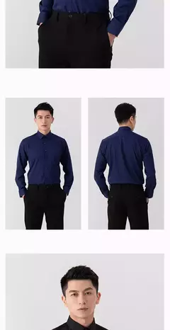 Camisa de negócios de cor sólida masculina, Moda formal, Fino, Clássico, Básico, Casual, Fino, Branco, Manga comprida, Social, Roupas de marca, Novo - comprar online