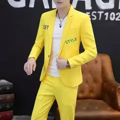 Conjunto de ternos casuais masculinos de 2 peças, blazers, roupas masculinas, roupas masculinas, conjunto de roupas, masculino elegante, peça clássica