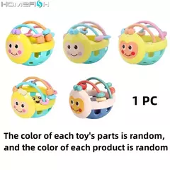 Plástico sino chocalho boneca para o bebê, brinquedo bendy, desenvolver a inteligência, 0-12 meses, 1pc, 10cm - comprar online