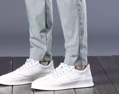 Calça reta masculina de alfaiataria social, calça masculina de algodão, para cima fina e casual, calça empresarial chinesa, clássica, para cima, verão - loja online