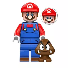 Anime super mario bros blocos luigi dos desenhos animados pequenas partículas figuras de brinquedo ação montagem brinquedos bonecas crianças presentes aniversário na internet