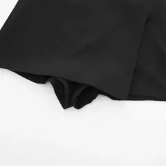 TRAF-minissaia feminina de cintura alta, saia assimétrica preta, bermuda casual, shorts de verão, 2021 na internet