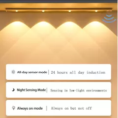 PZSUNLY-USB Gabinete recarregável LED Light, Sensor de movimento, Iluminação para cozinha, Guarda-roupa, 20cm, 30cm, 40cm, 50cm, 60cm - Wolf Magazine