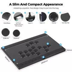 Alta42 c16 controlador magnético de vara de fliperama sem alavanca para ps4/ps5/botão interruptor aro stickless hitbox fightstick na internet