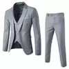 Ternos formais masculinos completos, conjuntos elegantes de blazers, roupas de casamento, calças, jaquetas, fantasias de luxo, negócios de casamento, 2 peças