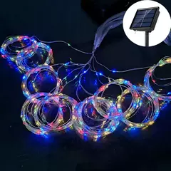 3m x 3m solar led cortina de luz da corda guirlanda luzes de natal casamento fada luz festa quintal jardim decoração iluminação do feriado - loja online
