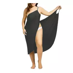 Vestido de praia monocromático feminino, cobertura sexy de biquíni, roupa de banho, maiô, roupa de verão na internet